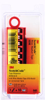 3M - ScotchCode STD Kabel-/adercodering 0-9 Markering