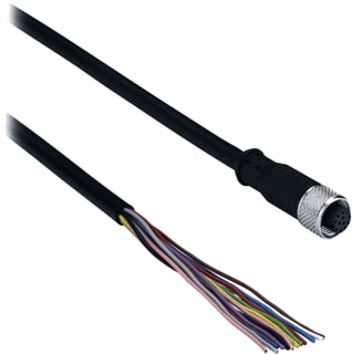 TeSensors - Sensor/actorkabel met connector M12 12 Poles Fem Con 5M