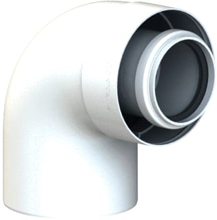 Cox Geelen - Connext X3 Concentr. RGA/LTV hulpstuk 2 aansl. Bocht 87Gr 60/100 Pps/Pp
