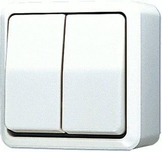 Jung - AP600 Installatieschakelaar Schak 2Voudig 1P/Wiss Opb