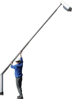 Hydro - Toeb./onderd. camera (bewak.syst.) cilverjkantmast 6m top76