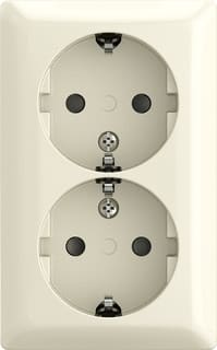 ABB Busch-Jaeger - AP Wandcontactdoos (WCD schakelmat.) Wcd Ra Kv Dub Opb B-Ap Wit