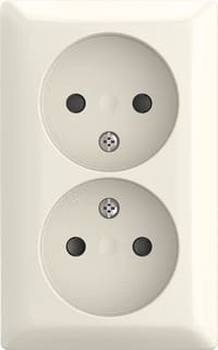 ABB Busch-Jaeger - AP Wandcontactdoos (WCD schakelmat.) Wcd Kv Dubbel Opb B-Ap Wit