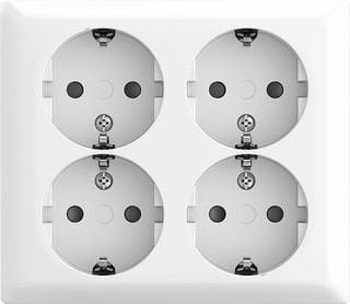 ABB Busch-Jaeger - AP Wandcontactdoos (WCD schakelmat.) Wcd Ra Kv 4V Opb Alp Wt