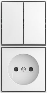 ABB Busch-Jaeger - AP Combinatie schakelaar/wcd Comb Kv Opb B-Ap Alp Wt