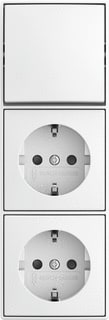 ABB Busch-Jaeger - AP Combinatie schakelaar/wcd Comb Ra Kv 3V Wis Opb Alpwt