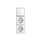 ABB Busch-Jaeger - AP Combinatie schakelaar/wcd Comb Ra Kv 3V Wis Opb Alpwt