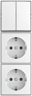ABB Busch-Jaeger - AP Combinatie schakelaar/wcd Comb Ra Kv 3V Opb Alp Wt