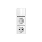 ABB Busch-Jaeger - AP Combinatie schakelaar/wcd Comb Ra Kv 3V Opb Alp Wt