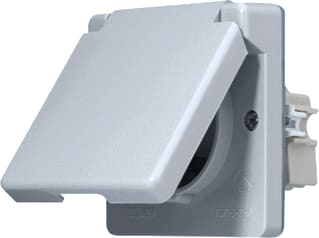 Jung - WG600 Wandcontactdoos (WCD schakelmat.) Wcd Ra Klapd Schrf