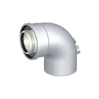 Vaillant - Concentr. RGA/LTV hulpstuk 2 aansl. Bocht 90 Gr 60/100 Alu