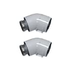 Vaillant - Concentr. RGA/LTV hulpstuk 2 aansl. Bocht 45Gr 60/100 Alu Ds2