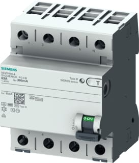 Siemens - Aardlekschakelaar Als 4P B 63A 30Ma 400V
