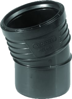 Wavin - SiTech+ Fitting met 2 aansluitingen Bocht 15Gr Zw 90