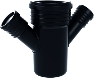 Wavin - SiTech+ Fitting met 4 aansluitingen Dub Tstuk 45Gr 90