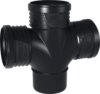 Wavin - SiTech+ Fitting met 4 aansluitingen Dub Tstuk 87,5 110