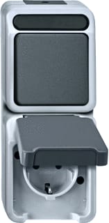 Schneider Electric Merten - Combinatie schakelaar/wcd Aquastar Combi Sch+Wcd Gr