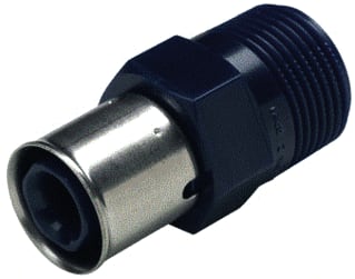 Wavin - Tigris K1 Fitting met 2 aansluitingen Overg Ko 50X1½Bu