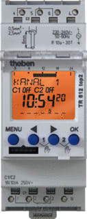 Theben - Digitale schakelklok vr paneelbouw schakelklok tr612top2