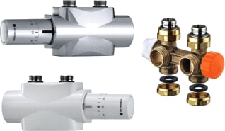 Heimeier - Multilux 4-Set Eclipse Halo Rad. aansl. combi. v decorradiator 9690-58.800