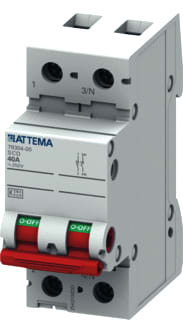 Attema - Click-mate NXT Inbouwschakelaar modulair Hoofdschakelaar 2P 40A