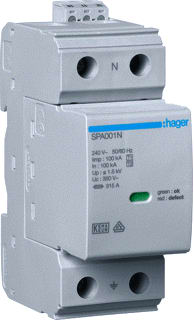 Hager - Bliksemstroomafleider Overspan.Bev 1P Spa180N