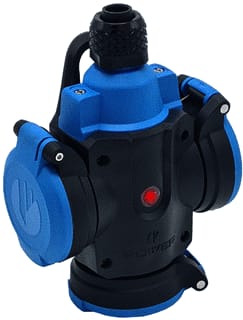 Power - SOLID Contactdooscombinatie Hangkop 3V Ra Zw/Bl