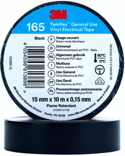 3M - TEMFLEX™ 165 Zelfklevende tape Isoltape 15Mmx10M Zw