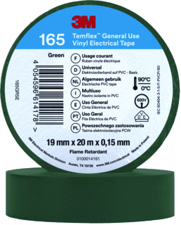 3M - TEMFLEX™ 165 Zelfklevende tape Vinyltape Gr 19Mmx20M