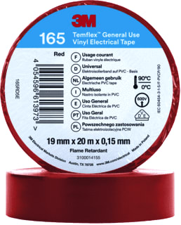 3M - TEMFLEX™ 165 Zelfklevende tape Vinyltape Ro 19Mmx20M