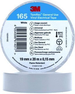 3M - TEMFLEX™ 165 Zelfklevende tape Vinyltape Wi 19Mmx20M
