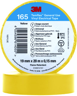 3M - TEMFLEX™ 165 Zelfklevende tape Vinyltape Ge 19Mmx20M