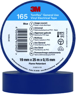3M - TEMFLEX™ 165 Zelfklevende tape Vinyltape Bl 19Mmx25M