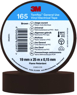3M - TEMFLEX™ 165 Zelfklevende tape Vinyltape Br 19Mmx25M