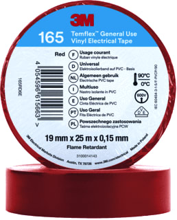 3M - TEMFLEX™ 165 Zelfklevende tape Vinyltape Ro 19Mmx25M