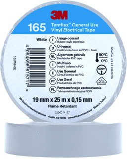 3M - TEMFLEX™ 165 Zelfklevende tape Vinyltape Wi 19Mmx25M