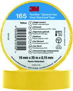 3M - TEMFLEX™ 165 Zelfklevende tape Vinyltape Ge 19Mmx25M