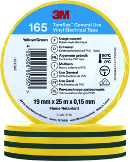 3M - TEMFLEX™ 165 Zelfklevende tape Temflex Vinyltape165 Gr/Ge