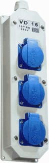 Hateha - VD Contactdooscombinatie Nyl Wcd Ra Vd16/3 Wd M Opb