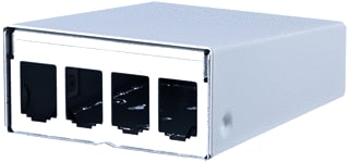 Metz Connect - Front-/patchpan. leeg kast/lessenr Mod Surface Mnt Hsng 4 P