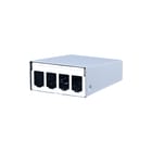 Metz Connect - Front-/patchpan. leeg kast/lessenr Mod Surface Mnt Hsng 4 P