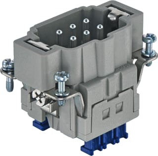 Harting - Contactblok v rechthoekige connect. Han 6Es Press - M