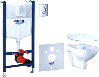 Grohe - Solido Bau Ceramic Inbouwelement wandcl. en spoelresrv wc-pack 5 in 1