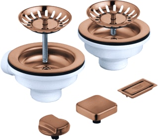 Grohe - Afvoerplug korfplug set, 2 spoelbak