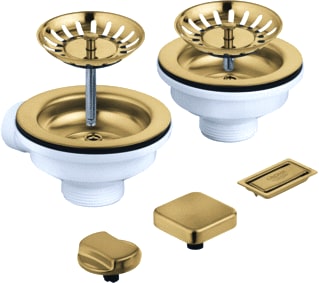 Grohe - Afvoerplug korfplug set, 2 spoelbak
