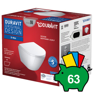 Duravit - D-Neo Closet Clos Wi 370X480X400