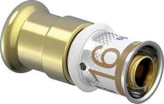 Uponor - Fitting met 2 aansluitingen S-Press+Adapt 16-15Cu-Sst