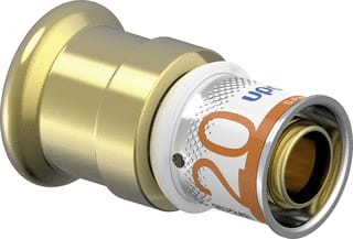 Uponor - Fitting met 2 aansluitingen S-Press+Adapt 20-22Cu-Sst
