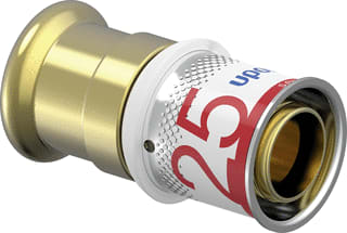 Uponor - Fitting met 2 aansluitingen S-Press+Adapt 25-22Cu-Sst