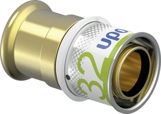 Uponor - Fitting met 2 aansluitingen S-Press+Adapt 32-28Cu-Sst